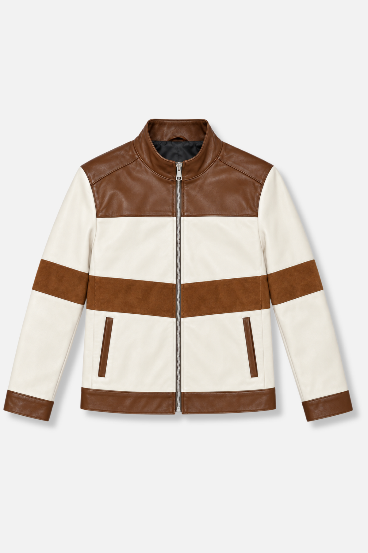 Daxton Patchwork Leather Biker Jacket