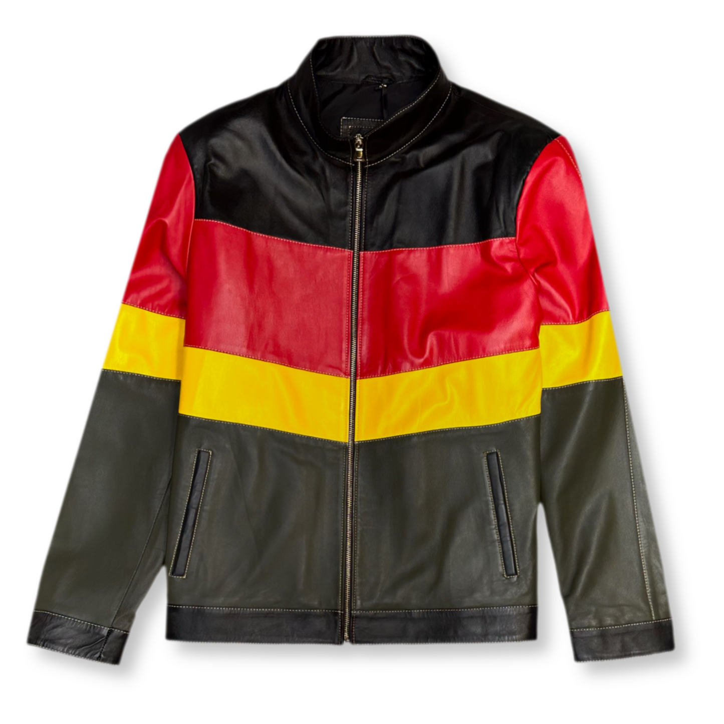 Daxton Patchwork Leather Biker Jacket