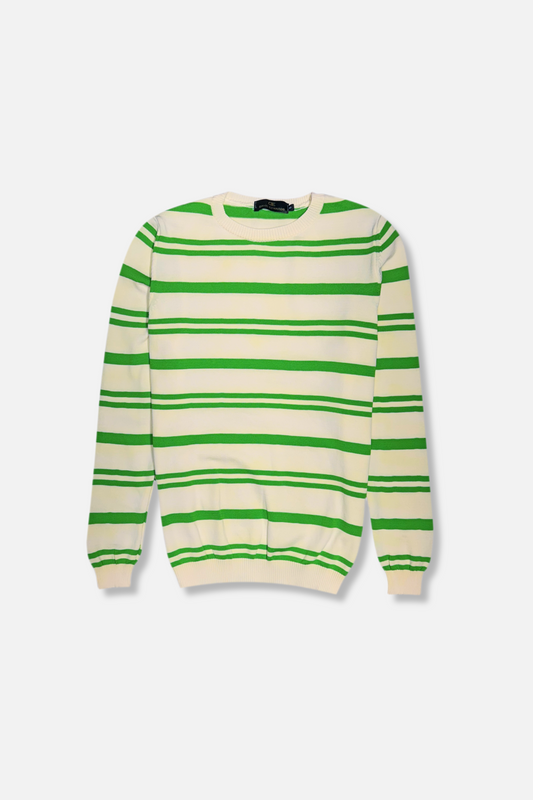 Delante Striped Crewneck Sweater