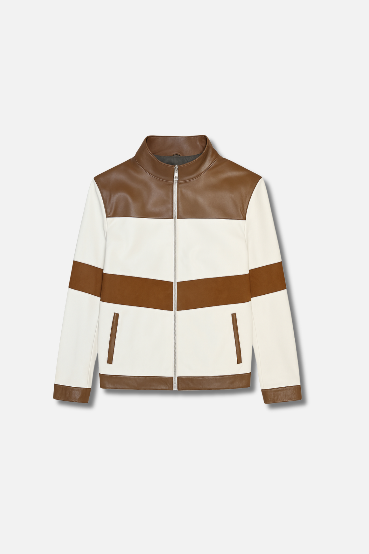 Daxton Patchwork Leather Biker Jacket