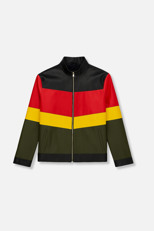 Daxton Patchwork Leather Biker Jacket