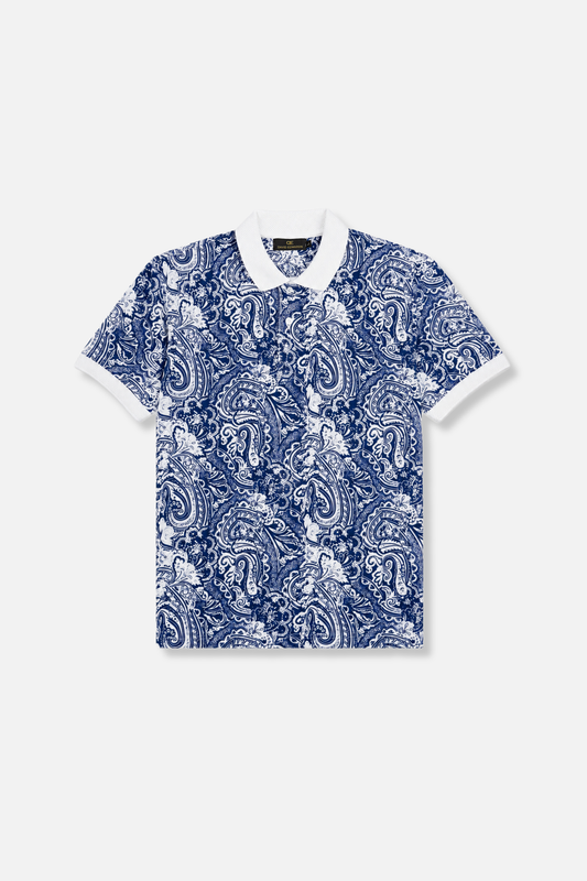 Drailes Printed Pique Polo