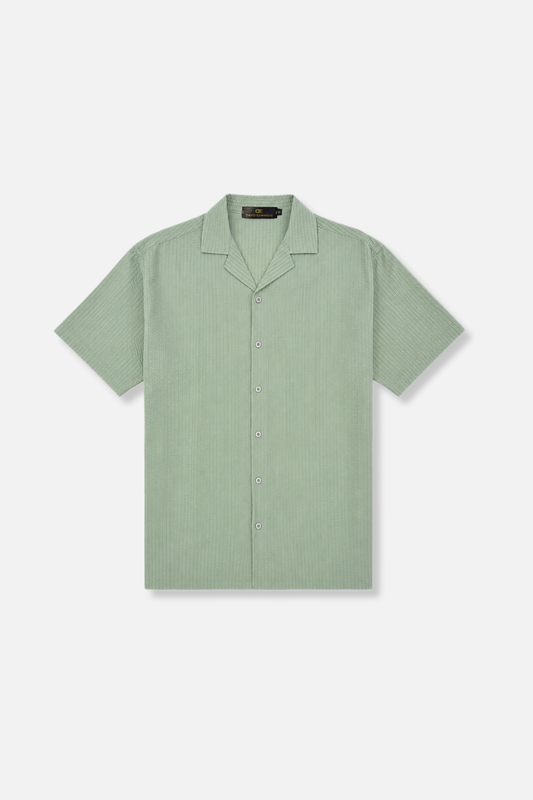 Darnold Seersucker Revere Collar Shirt