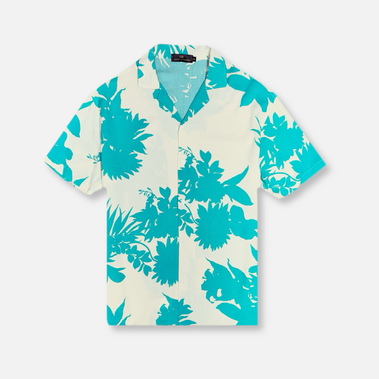 Dobby Tropical Resort Revere Collar Shirt