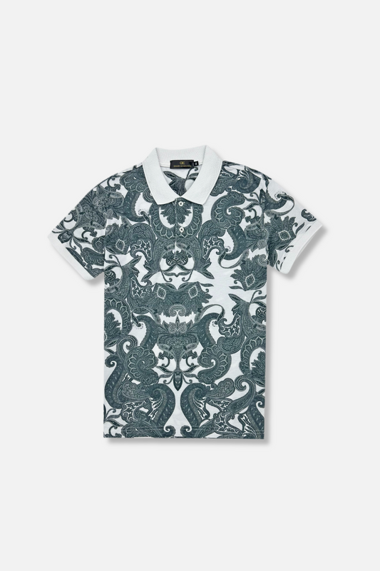 Drailes Printed Pique Polo