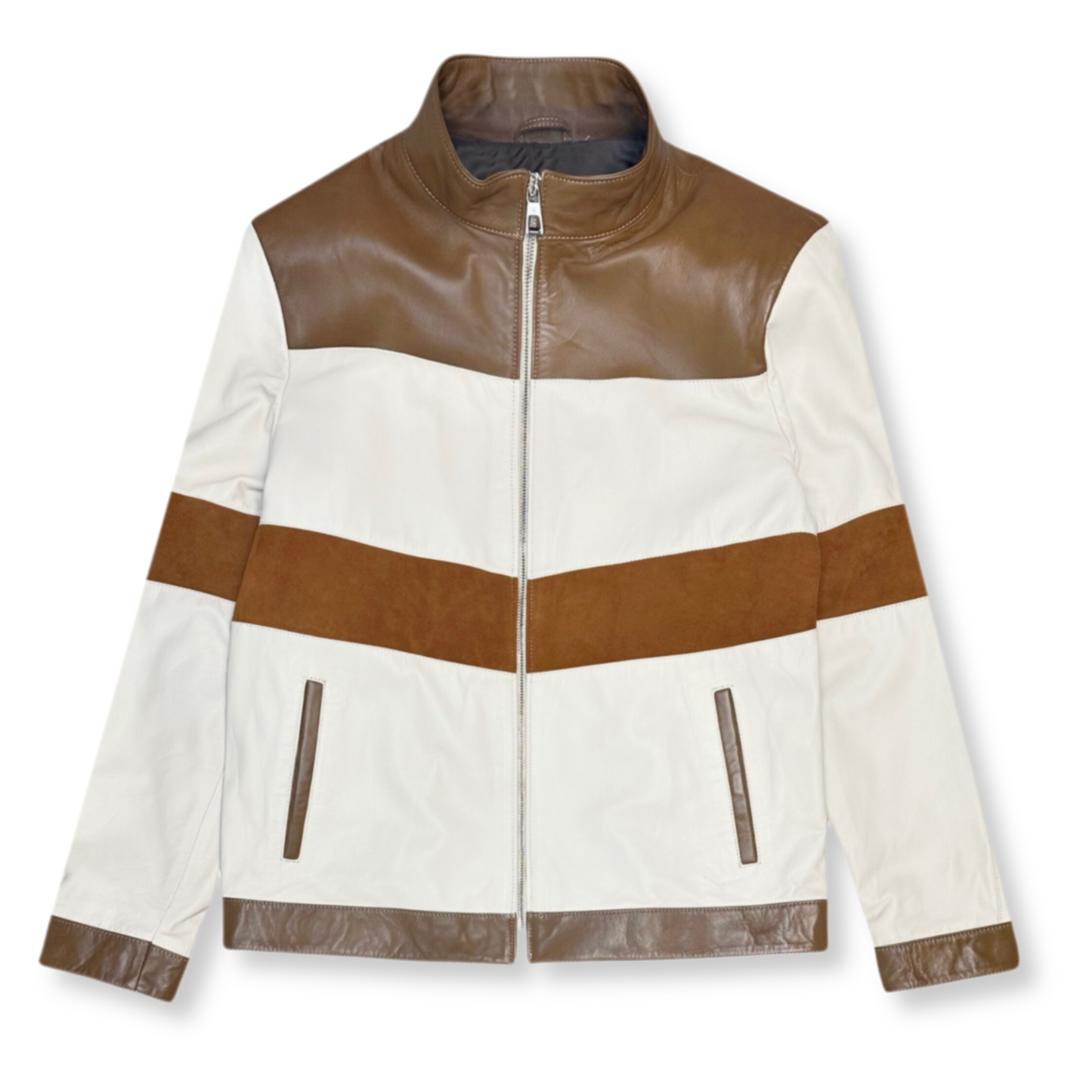 Daxton Patchwork Leather Biker Jacket