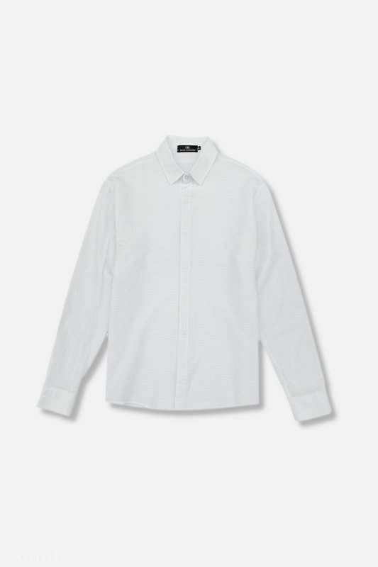 Dash Seersucker Long Sleeve Button Up