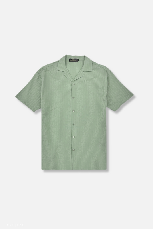 Darnold Seersucker Revere Collar Shirt