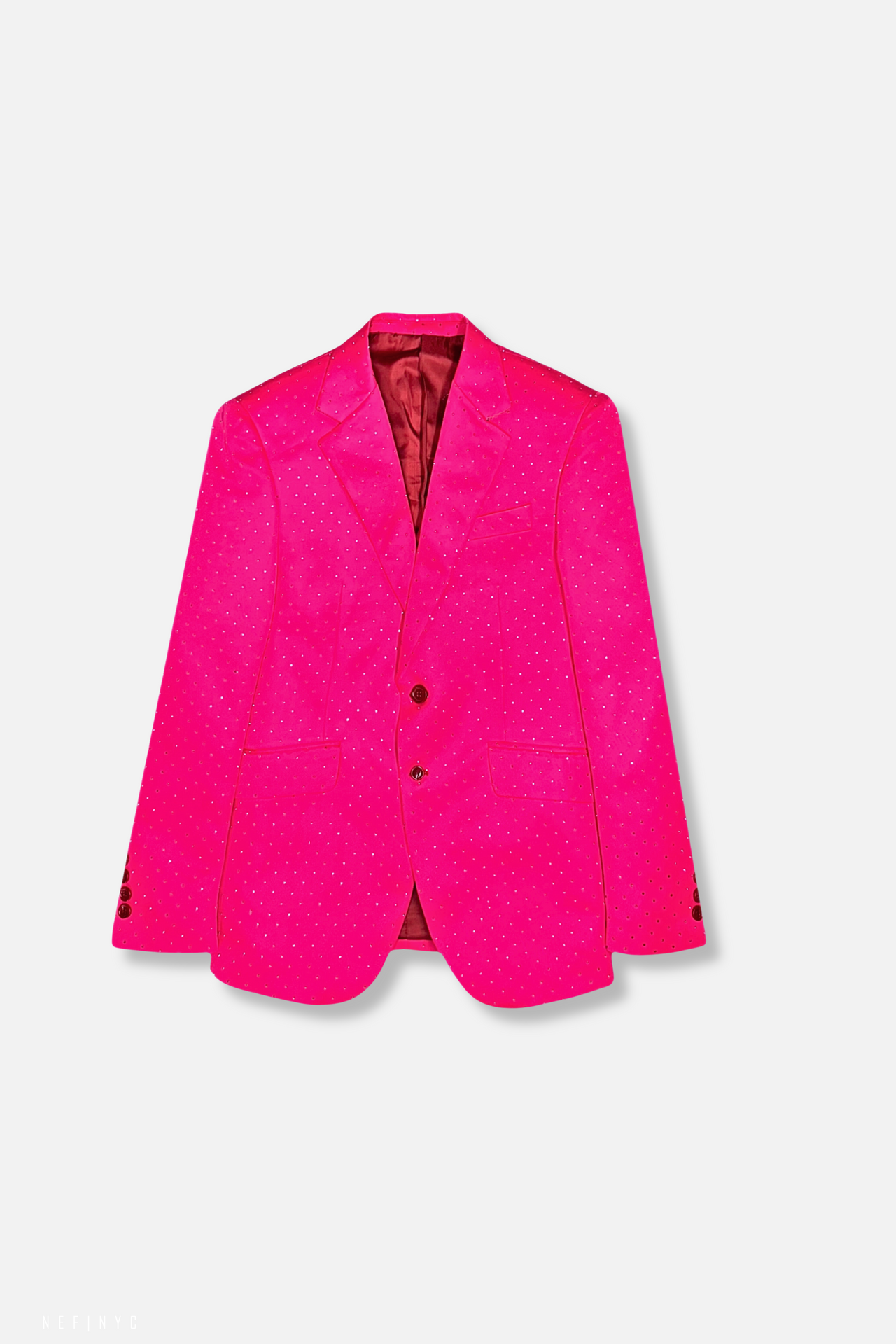 Demato rhinestone suit front view