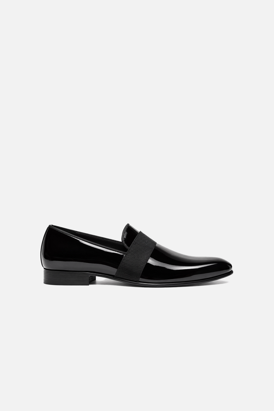 Darvios Patent Tuxedo Slip-On Shoes