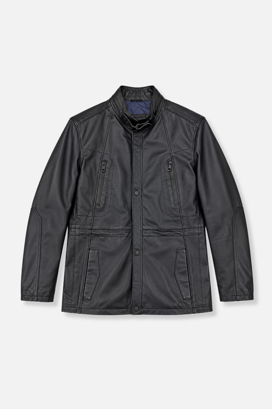 Zeus Matte Leather Jacket