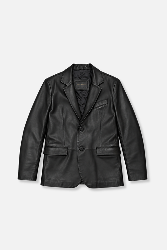 Donovan Leather Blazer