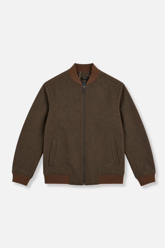 Drew Wool Blend Bomber Jacket