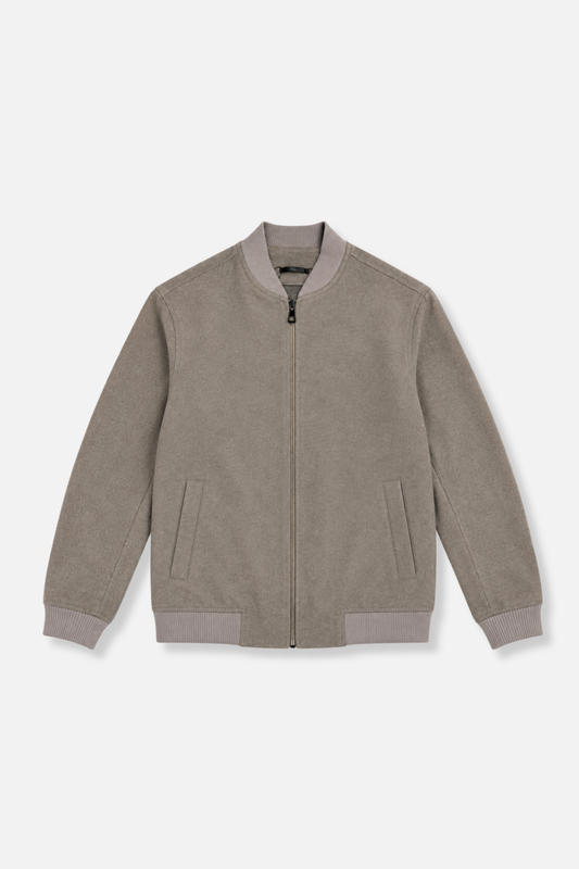 Drew Wool Blend Bomber Jacket