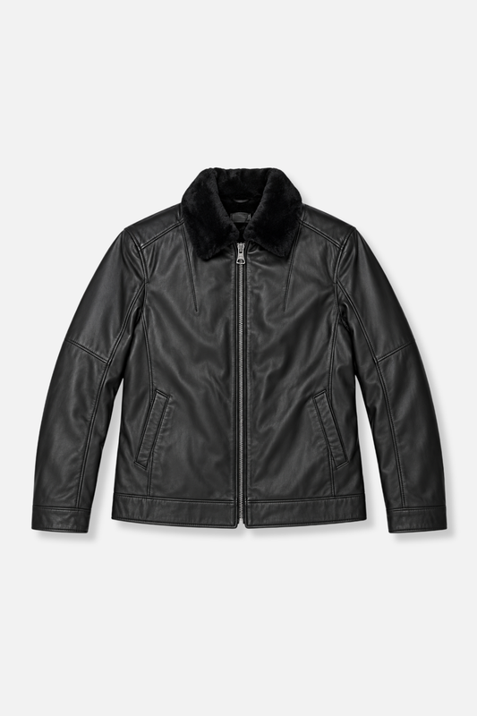 Dawson Leather Shearling Flight Jacket