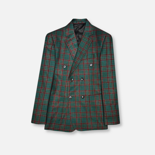 Davio Plaid Double Breasted Suit