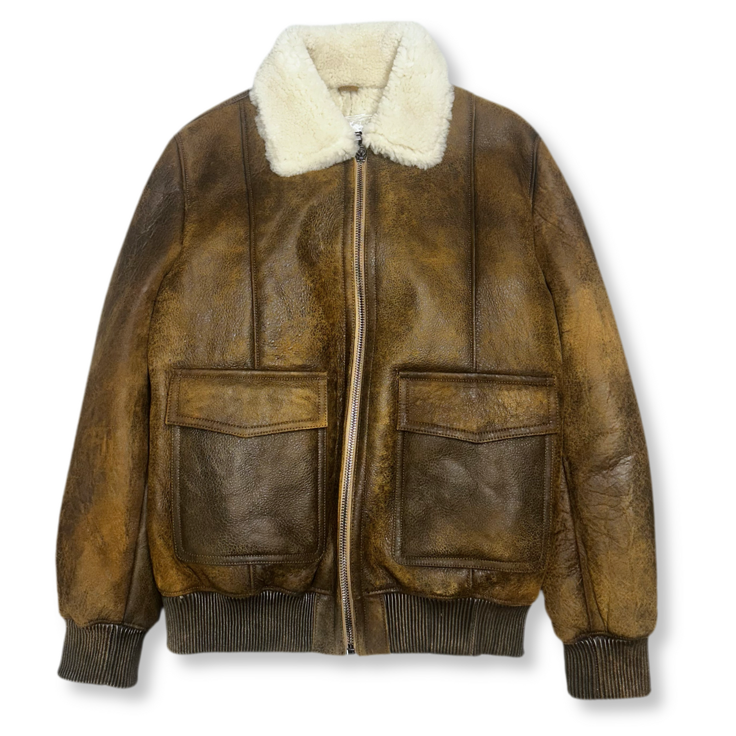 Darga Leather Shearling Flight Jacket