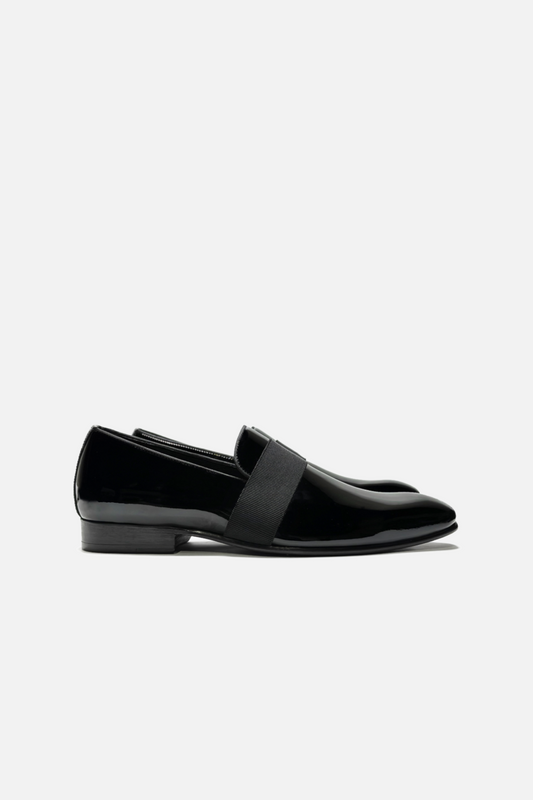 Darvios Patent Tuxedo Slip-On Shoes